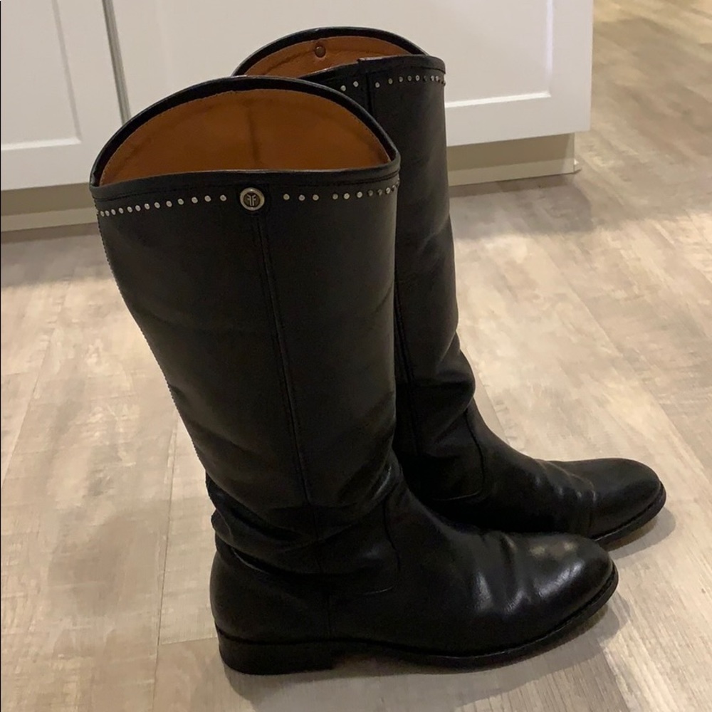 Studded black Frye boots